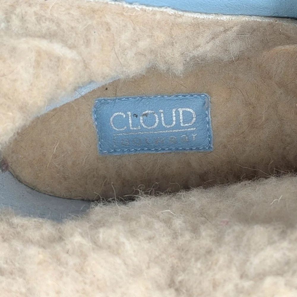 Cloud Footwear Navy Leather Faux Shearling Boot Portugal Sz 9.5-10 - NO OFFERS
